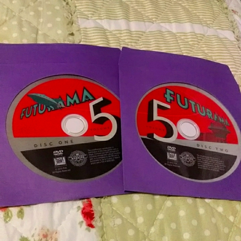 Futurama Volume 5 disc's